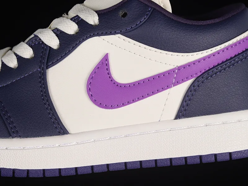 All categories Air Jordan Jordan series basketball shoes Air Jordan 1 Low Z version Air Jordan 1 Low AJ1 Joe 1 white and purple cultural low-top casual sneakers DC0774-502